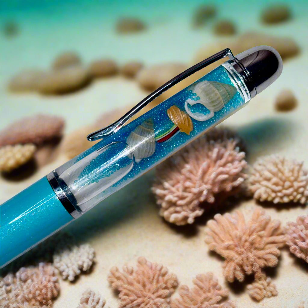Pen - Floating Seashells - Blue