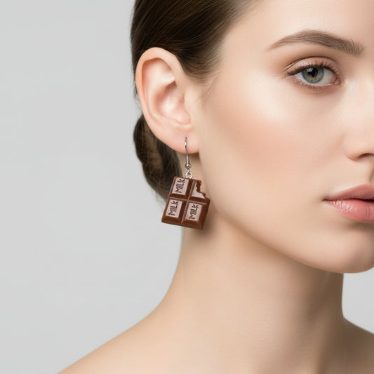 Earrings - Chocolate Bar