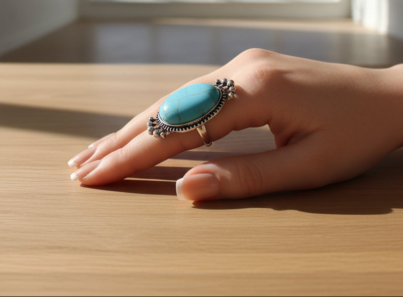 Ring - Bohemian Style Adjustable Statement - Size 8