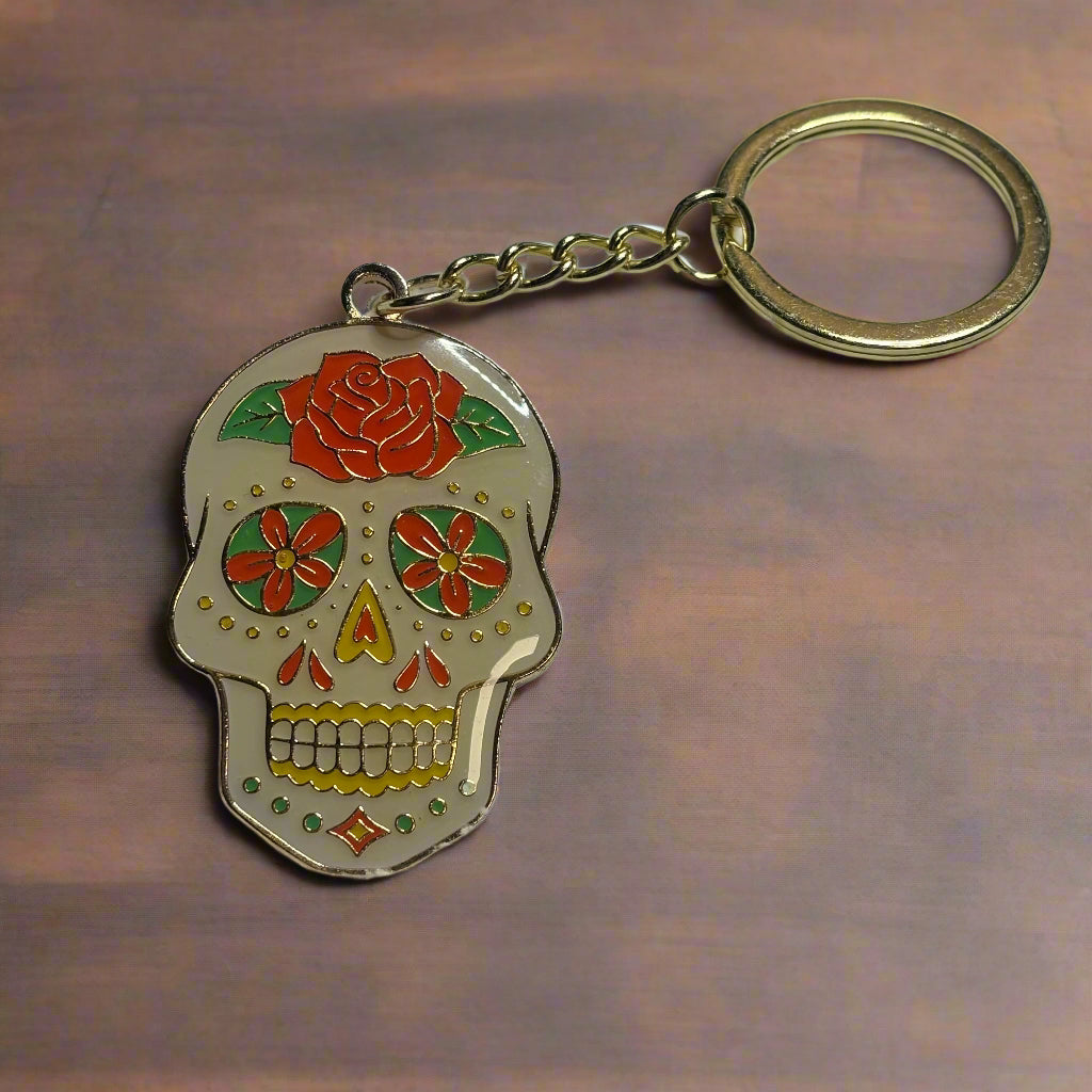 Keychain - Sugar Skull (Dia de los Muertos)