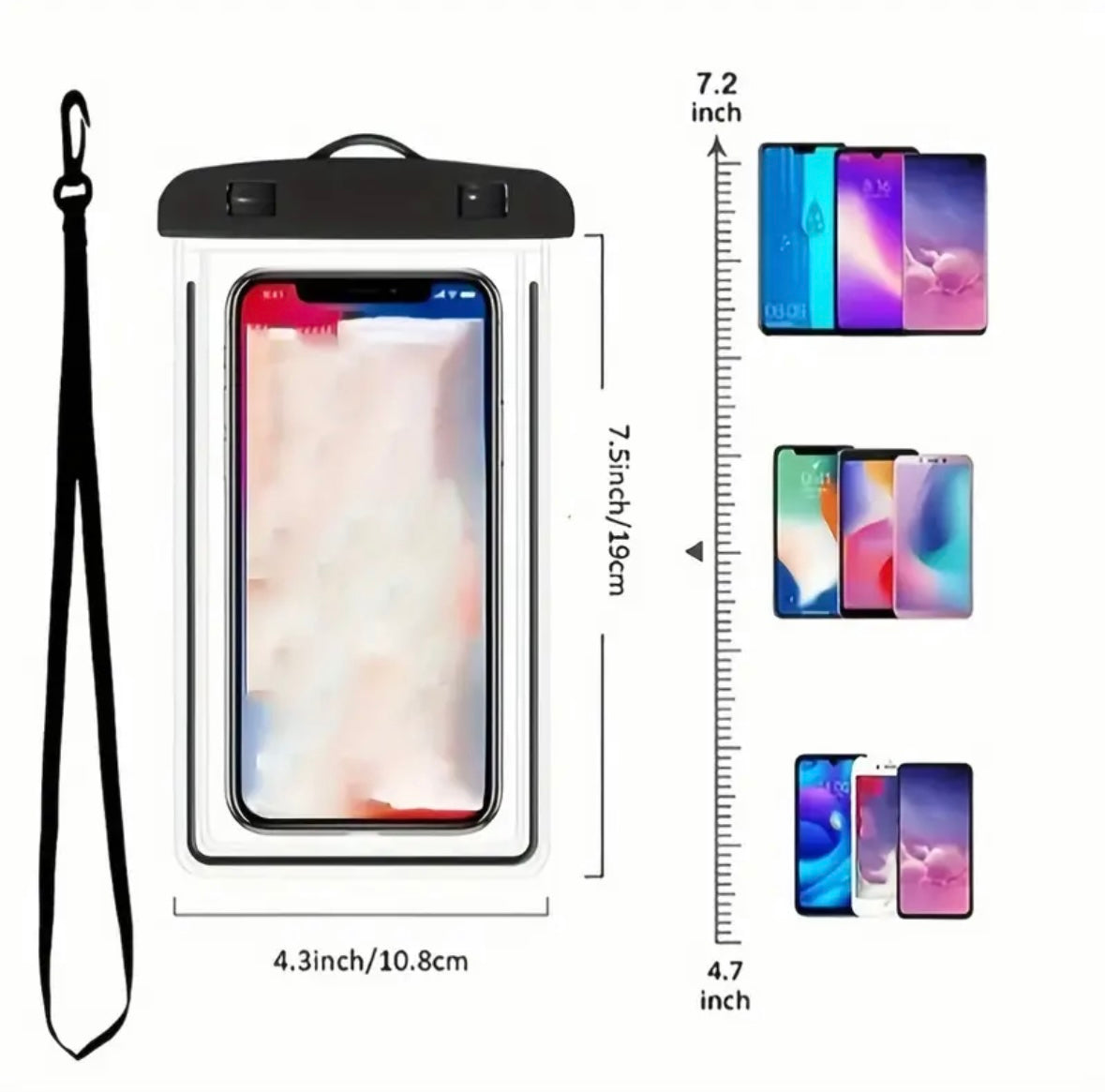 Luminous Waterproof Phone Pouch with Lanyard