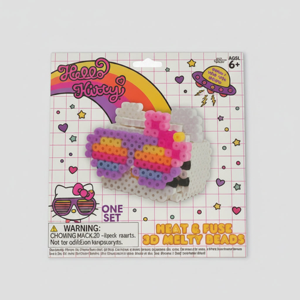 Hello Kitty - Mini Diamond Paint Kit and Heat & Fuse 3D Melty Beads Kit - Set of Two