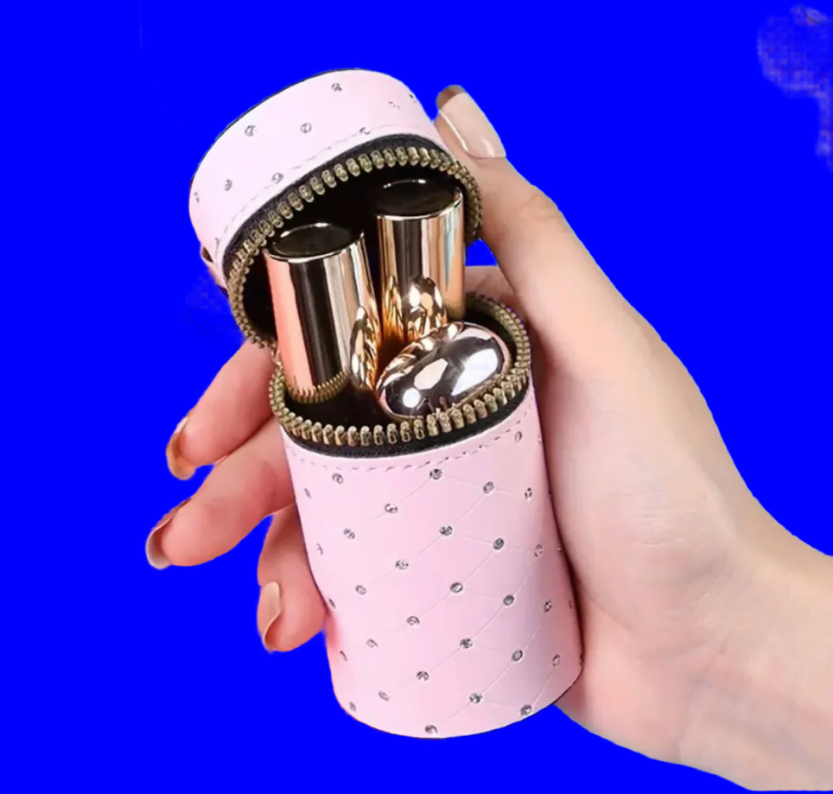 Cylinder Mini Wallet Key Chain - Pink