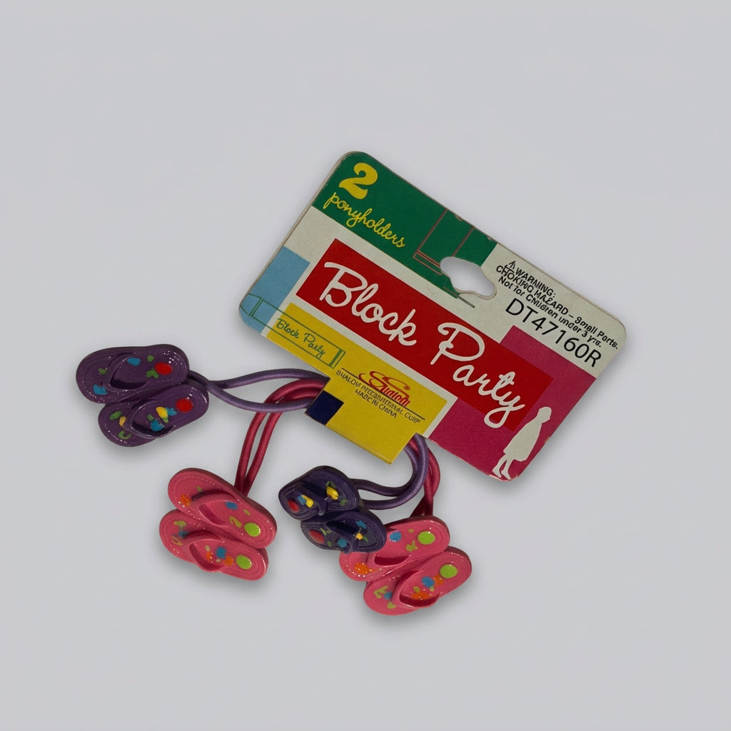 Hair Ties - by Block Party - Set of 2 - Purple & Pink - Flip Flops