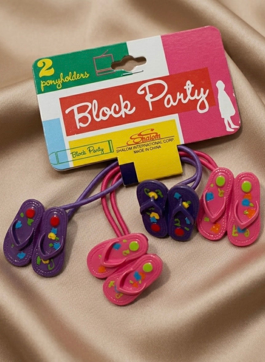 Hair Ties - by Block Party - Set of 2 - Purple & Pink - Flip Flops