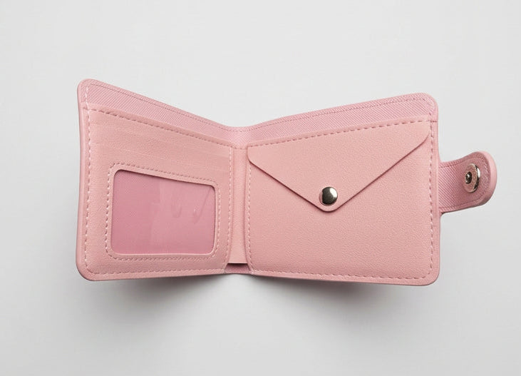 Wallet - Sanrio - Cinnamoroll - Light Blue with Faux Pink Leather Interior - Snap Closure