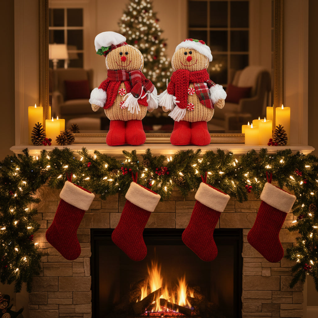 Home Decor - Gingerbread Man - Fabric - Baker's Hat or Christmas Hat