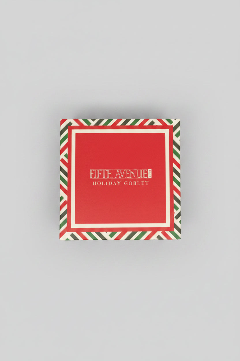 Holiday Goblet - 5th Avenue - "Lit As a Christmas Tree" - 15 Ounces