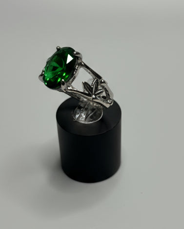 Ring - Size 7.5 -  Simulated Emerald