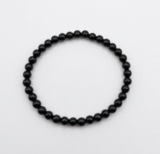Bracelets - Vintage - Retro - 1980's - Set of 3 - Black Enamel  & Acrylic Beads