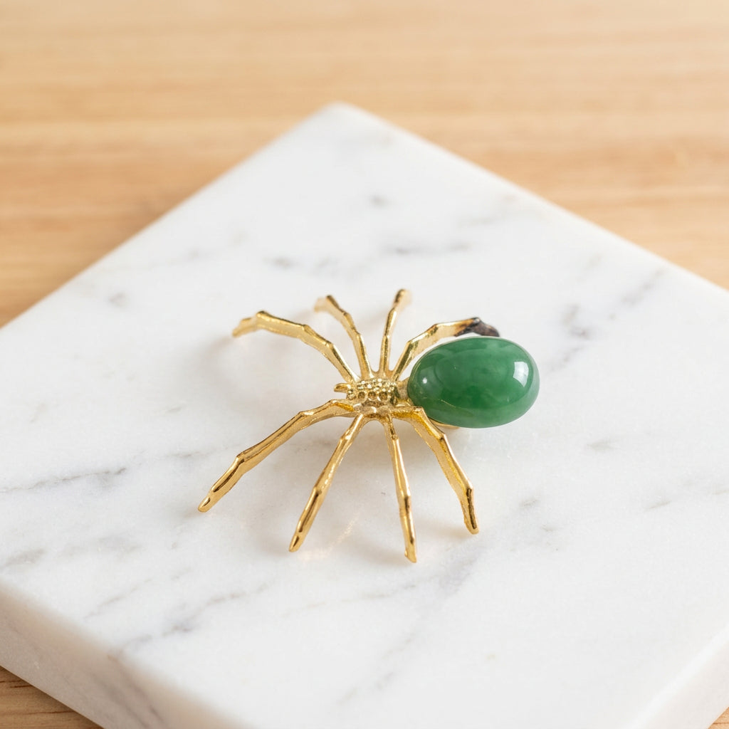 Spider - Gemstone Figurine - Available in Seven Different Polished Gemstones
