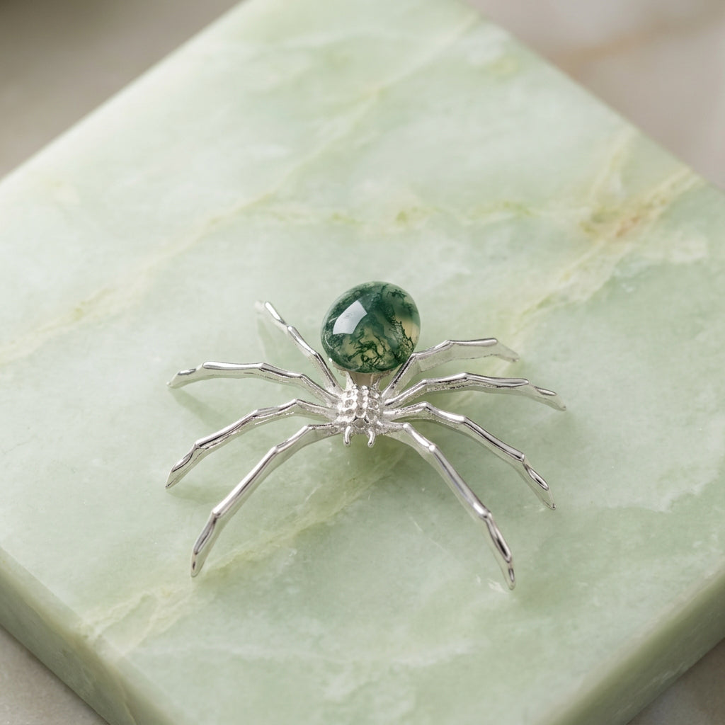 Spider - Gemstone Figurine - Available in Seven Different Polished Gemstones