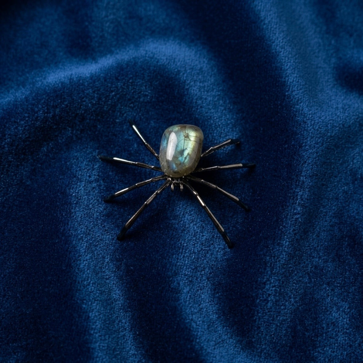 Spider - Gemstone Figurine - Available in Seven Different Polished Gemstones
