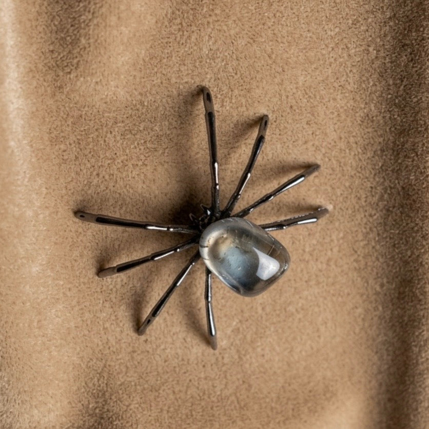 Spider - Gemstone Figurine - Available in Seven Different Polished Gemstones