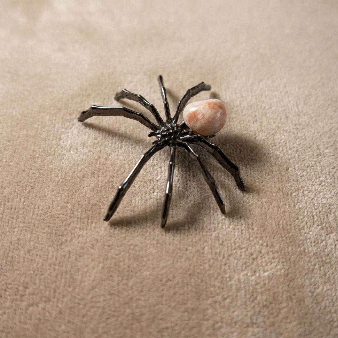 Spider - Gemstone Figurine - Available in Seven Different Polished Gemstones