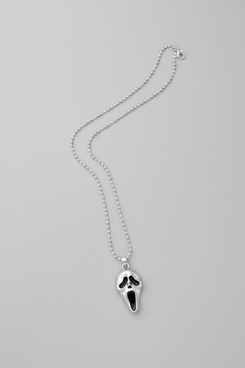 Necklace - Stainless Steel Hollow-Out Ghostface