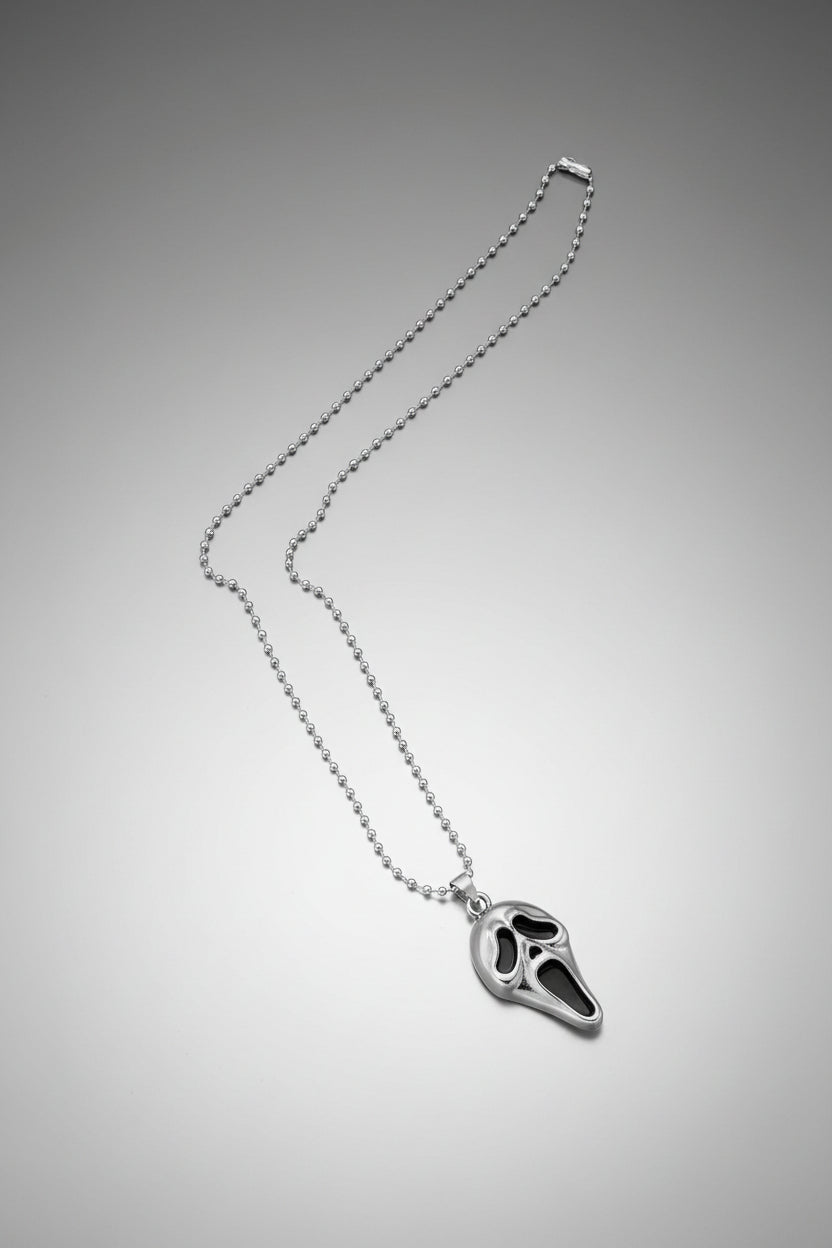 Necklace - Stainless Steel Hollow-Out Ghostface