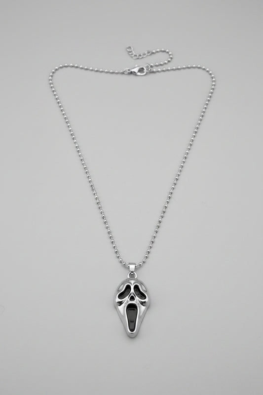 Necklace - Stainless Steel Hollow-Out Ghostface