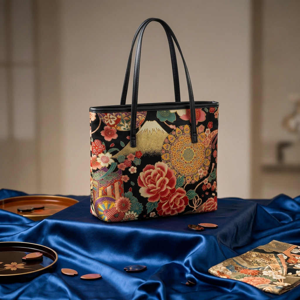 Handbag - Striking - Japanese-inspired - Zippered Tote