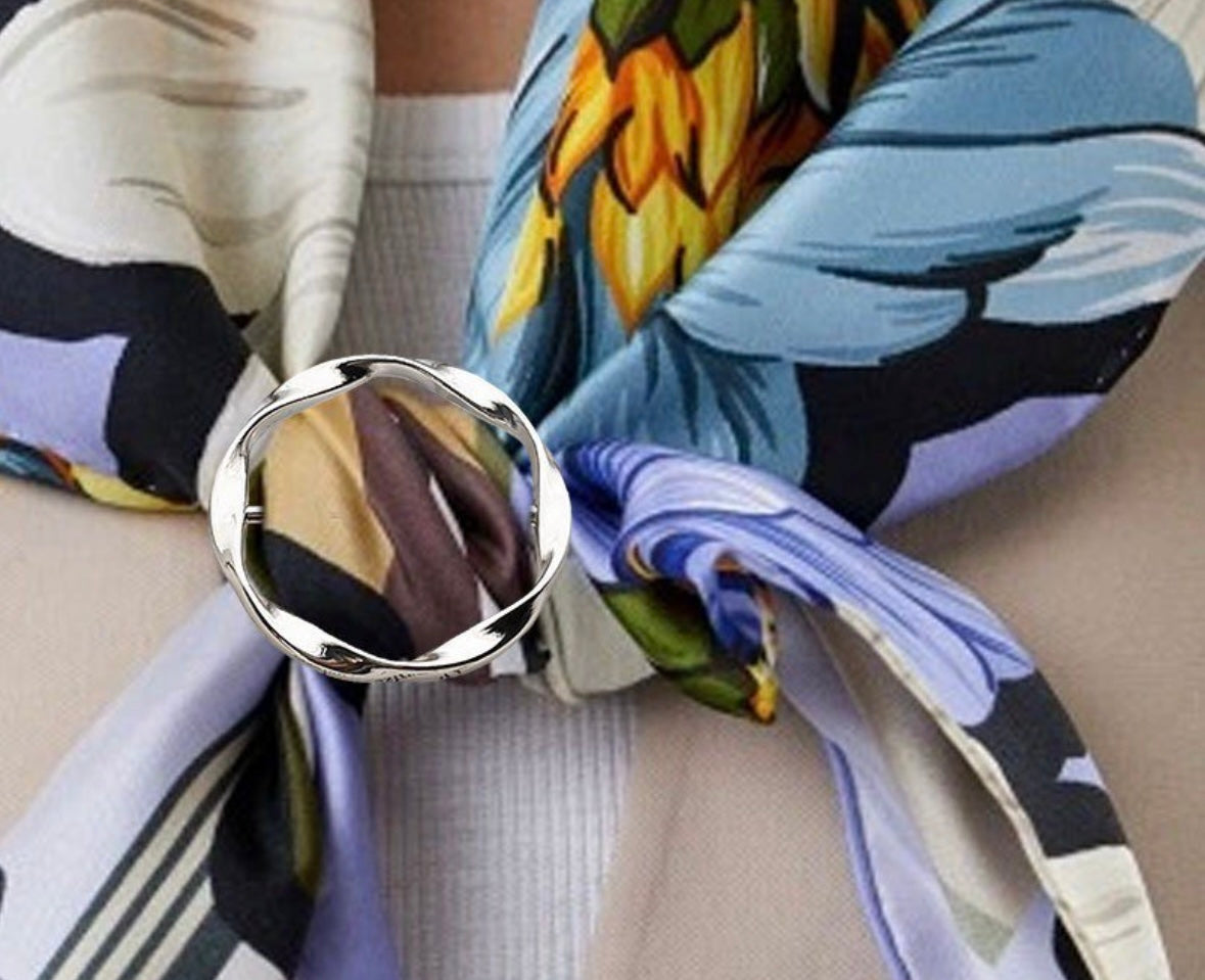 Scarf Buckle - Silver - Scarf/Shirt Ring