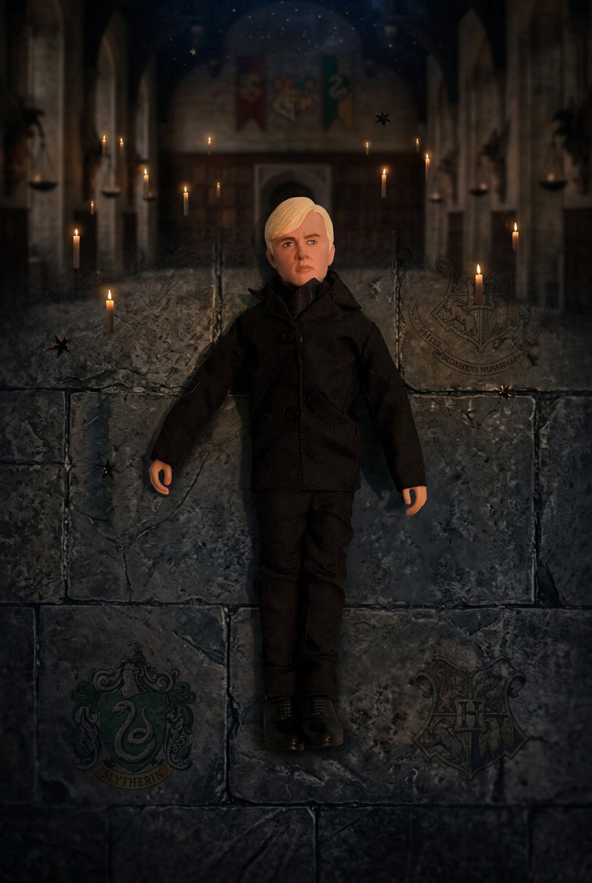 Action Figure - Hogwarts - by Mattel -  Harry Potter - Draco Malfoy - 8"