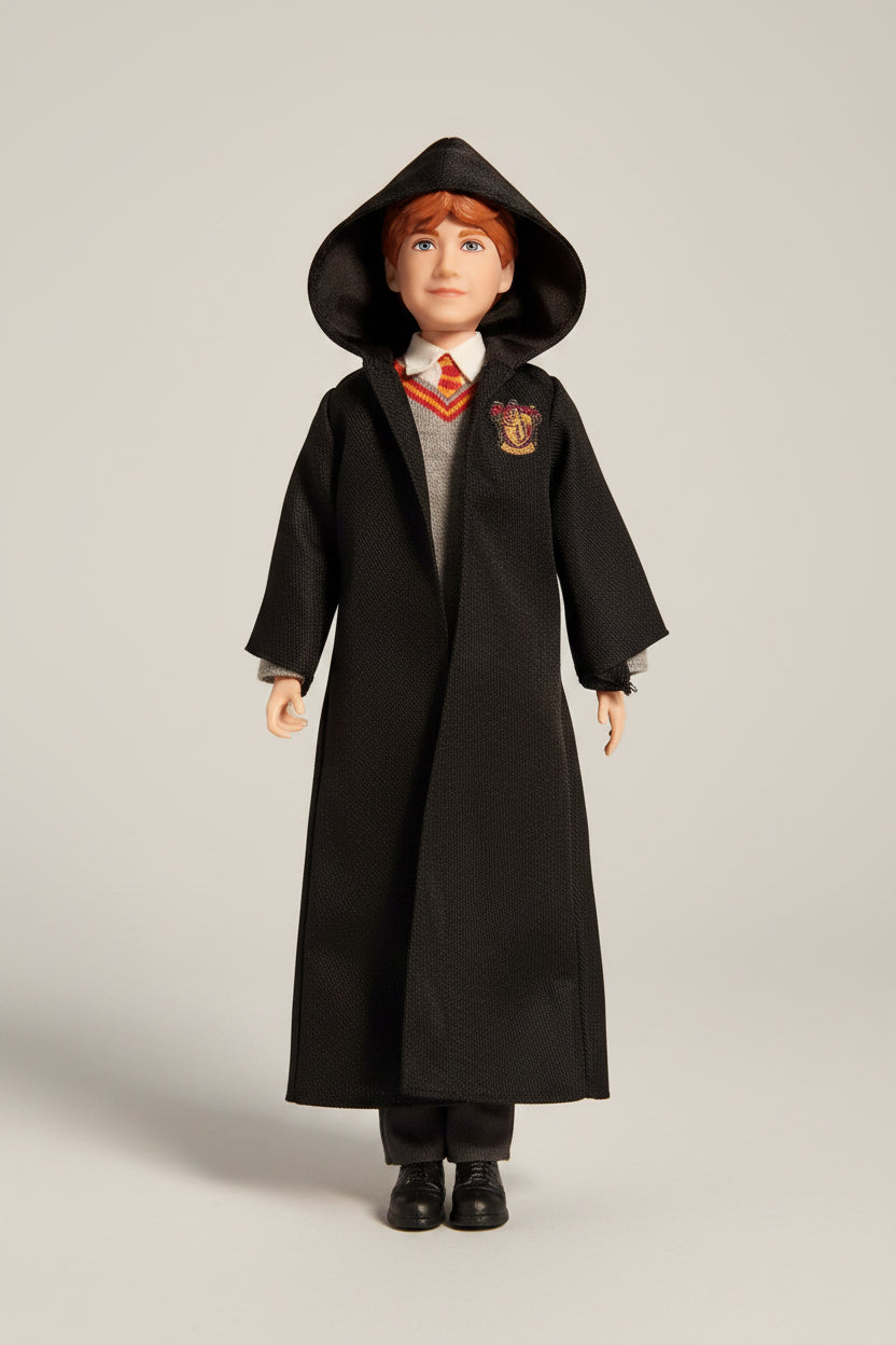 Action Figure - Hogwarts - by Mattel -  Harry Potter - Ron Weasley in Hogwarts Uniform