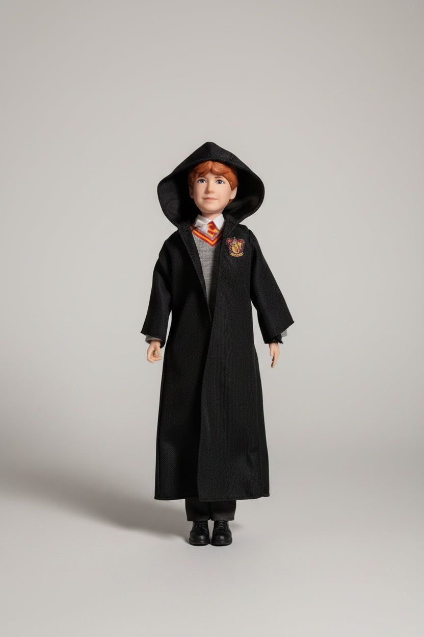 Action Figure - Hogwarts - by Mattel -  Harry Potter - Ron Weasley in Hogwarts Uniform