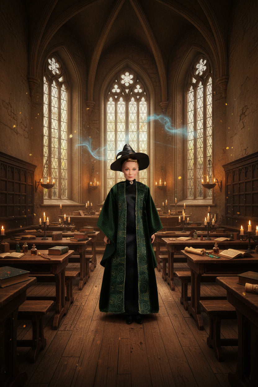 Action Figure - Hogwarts - by Mattel -  Harry Potter - Professor Minerva McGonagall