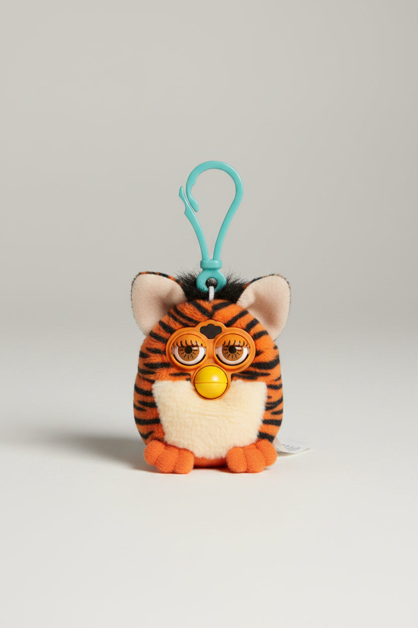 Keychain - Vintage - 2000 McDonald's Furby Tiger - Happy Meal Plush