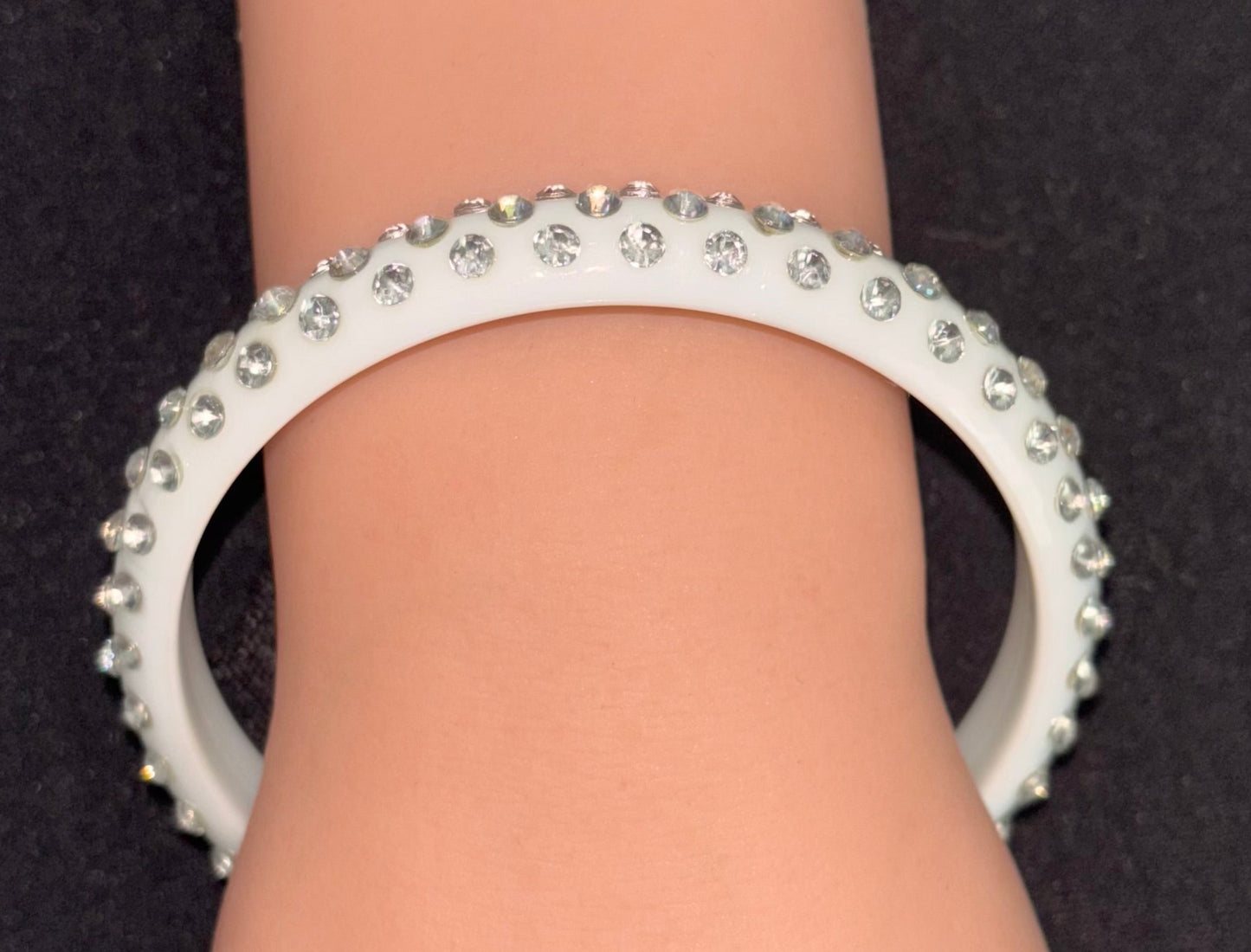 Bracelet - White Lucite Bangle
