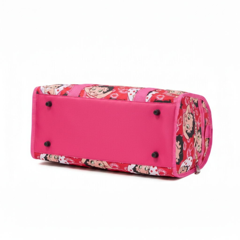 Duffle Bag - Betty Boop Print - Pink Canvas