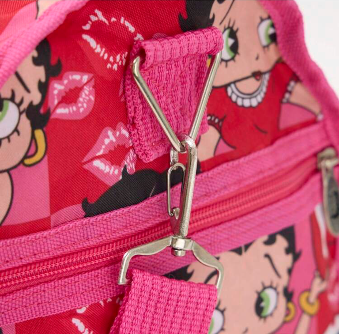 Duffle Bag - Betty Boop Print - Pink Canvas