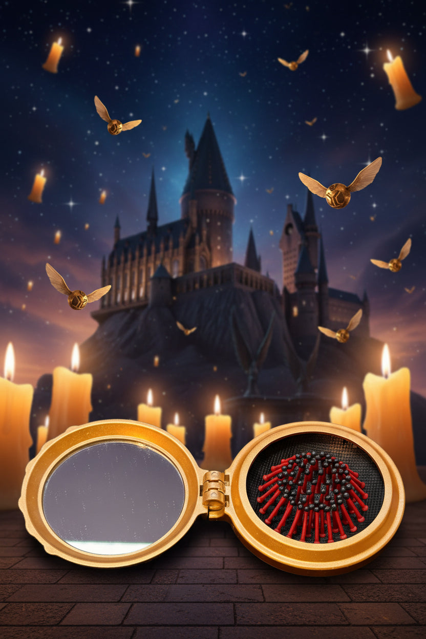 Compact Mirror - Brush - Harry Potter - Snitch