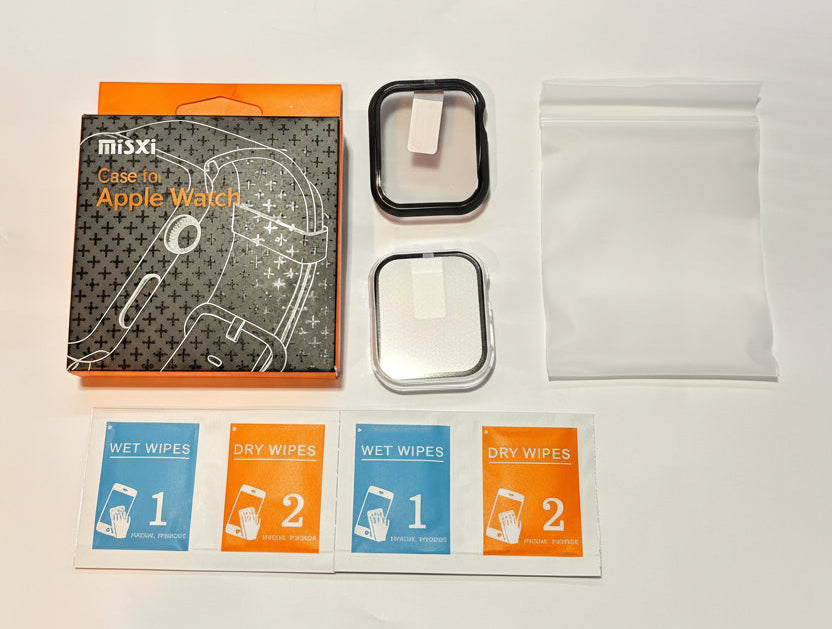 Watch Screen Protector - Misxi - Apple Watch - Slim Tampered Glass Bumper Cover (2 pack)
