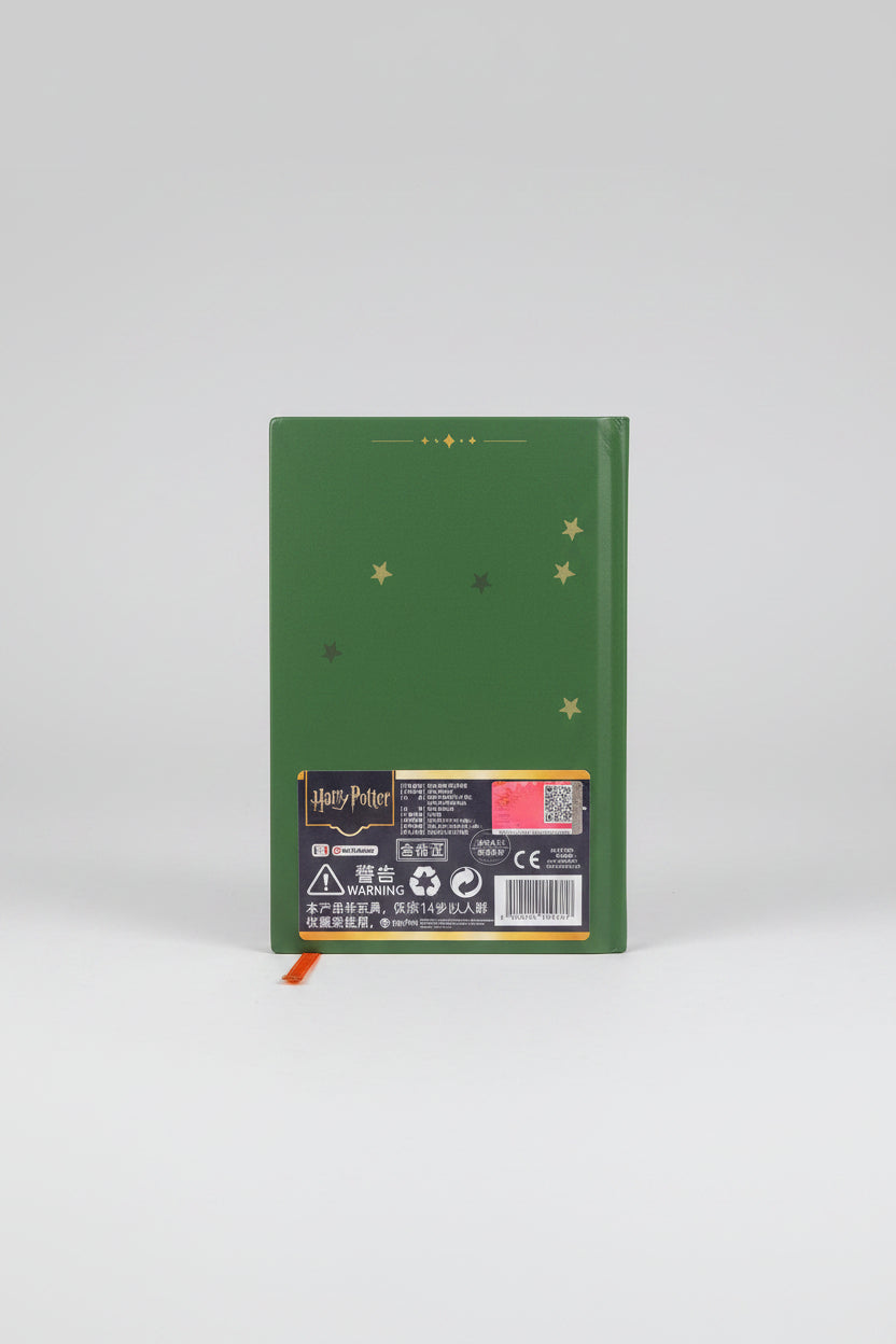 Journal Notebook - Harry Potter - Slytherin - House Pride - Illustrated - Trifold - Magnetic Closure