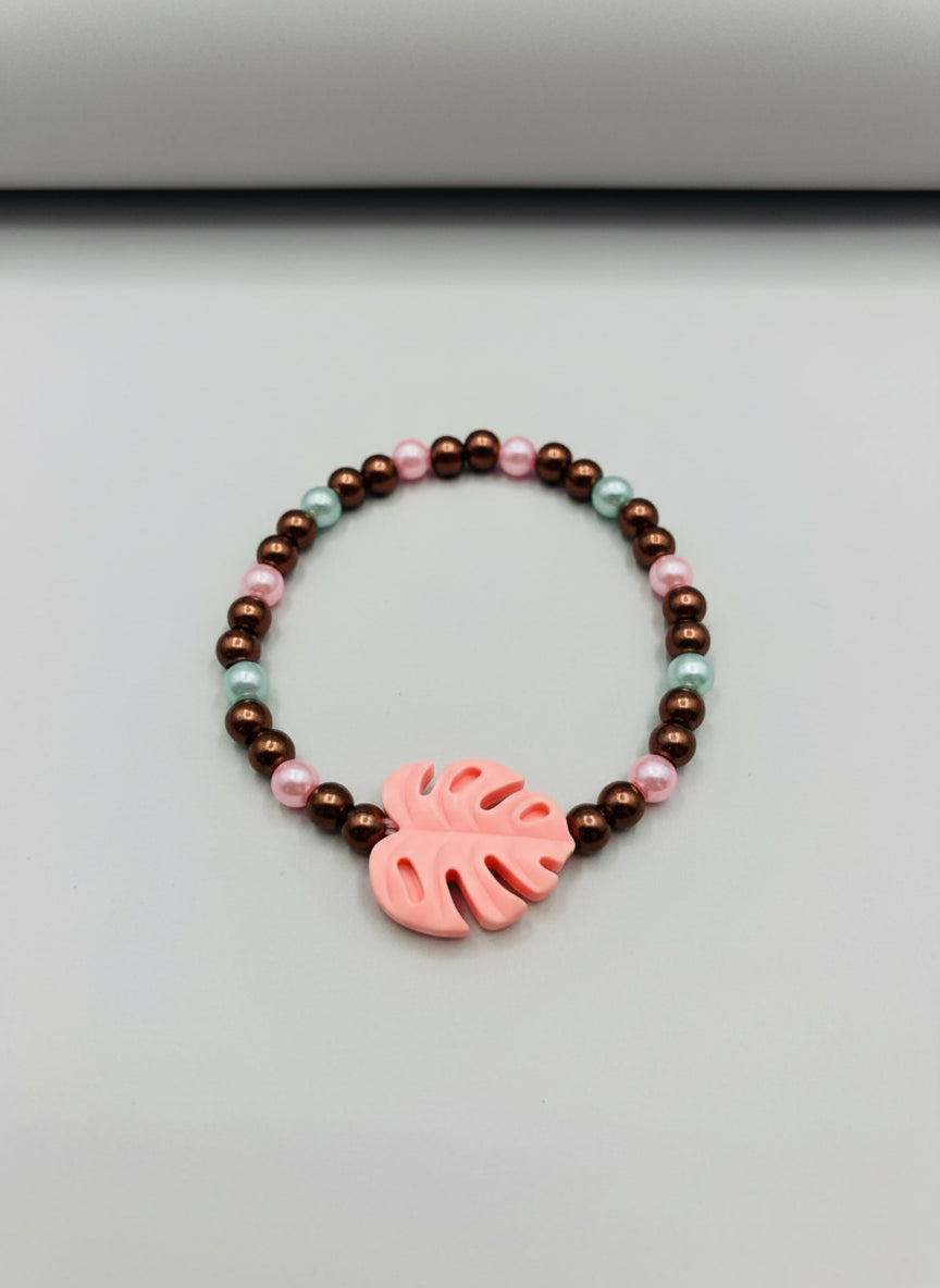 Handmade - Stretch Tropical Leaf Bracelet