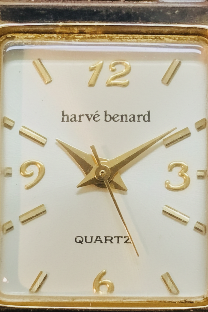 Watch - Vintage Harvé Benard Two-Tone Greek Key Bangle