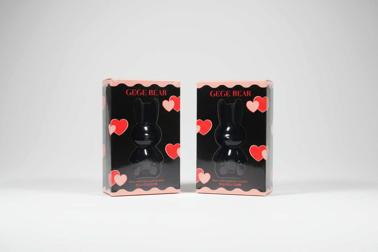 Lip Gloss - GEGE BEAR - Black Rabbit Water Lip Glaze - White Jasmine Tea or Fruity Jelly