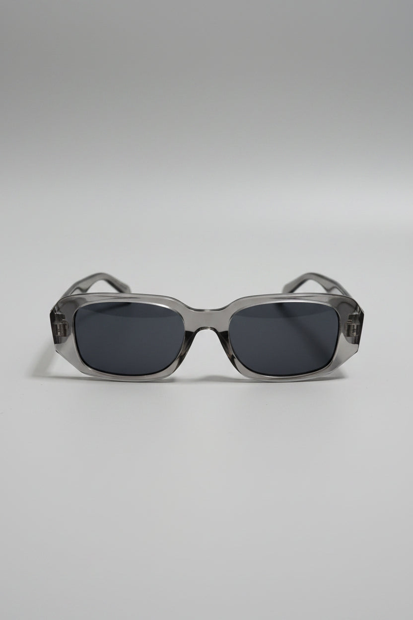 Sunglasses - Translucent Gray - Rectangular
