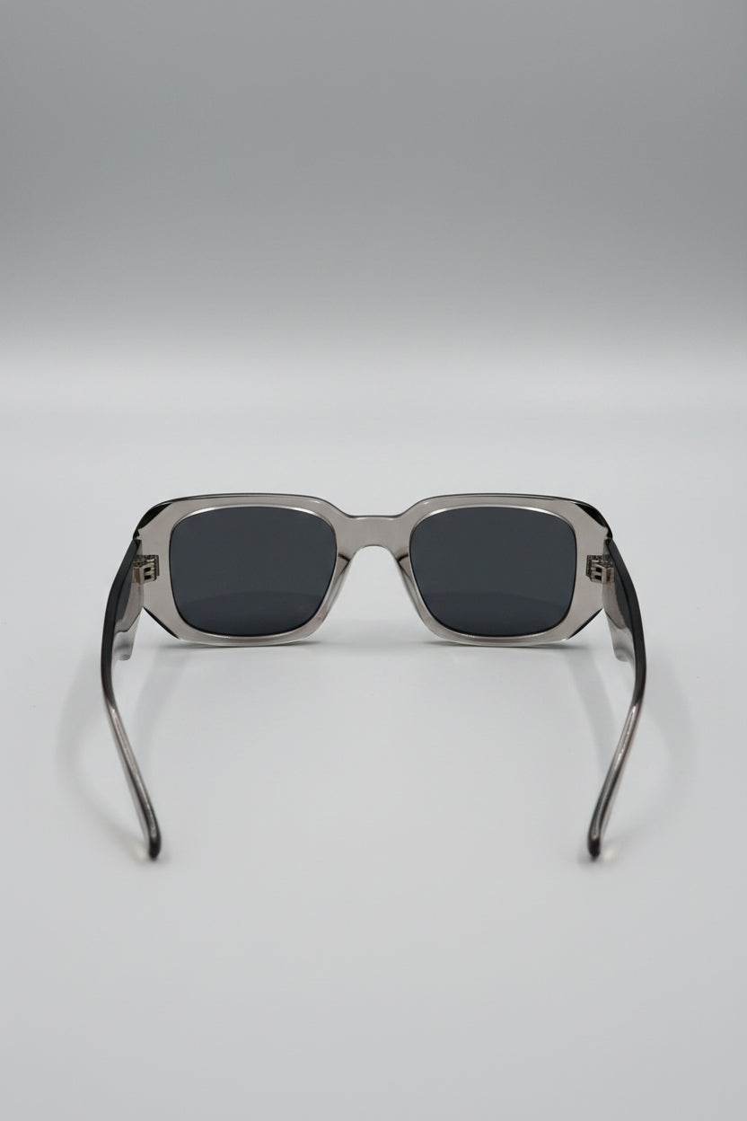 Sunglasses - Translucent Gray - Rectangular