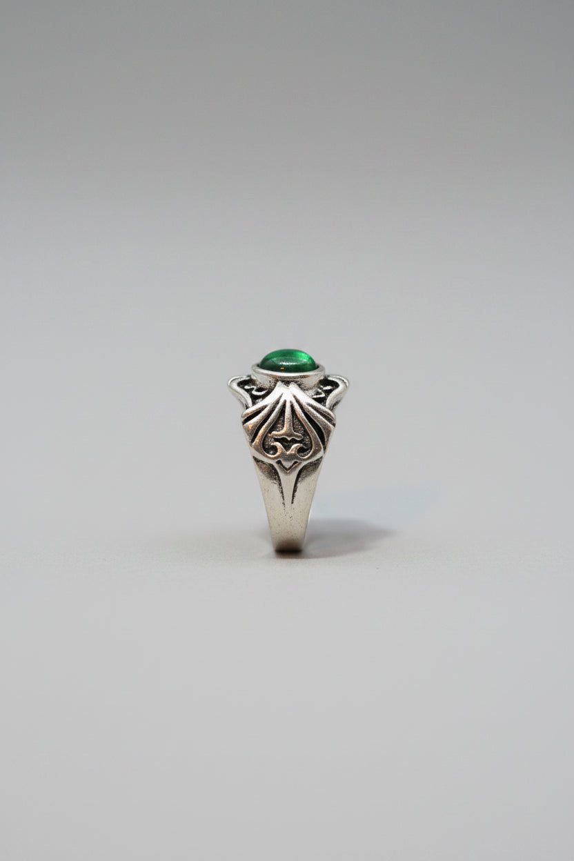 Ring - Green Dragon or Demon Eye - Open Ended - Size 9.5