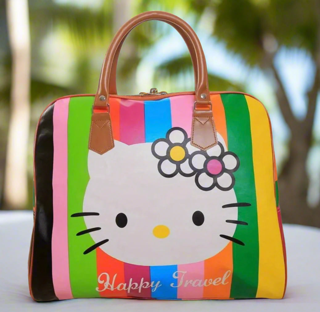 Travel Bag - Sanrio - Striped Hello Kitty