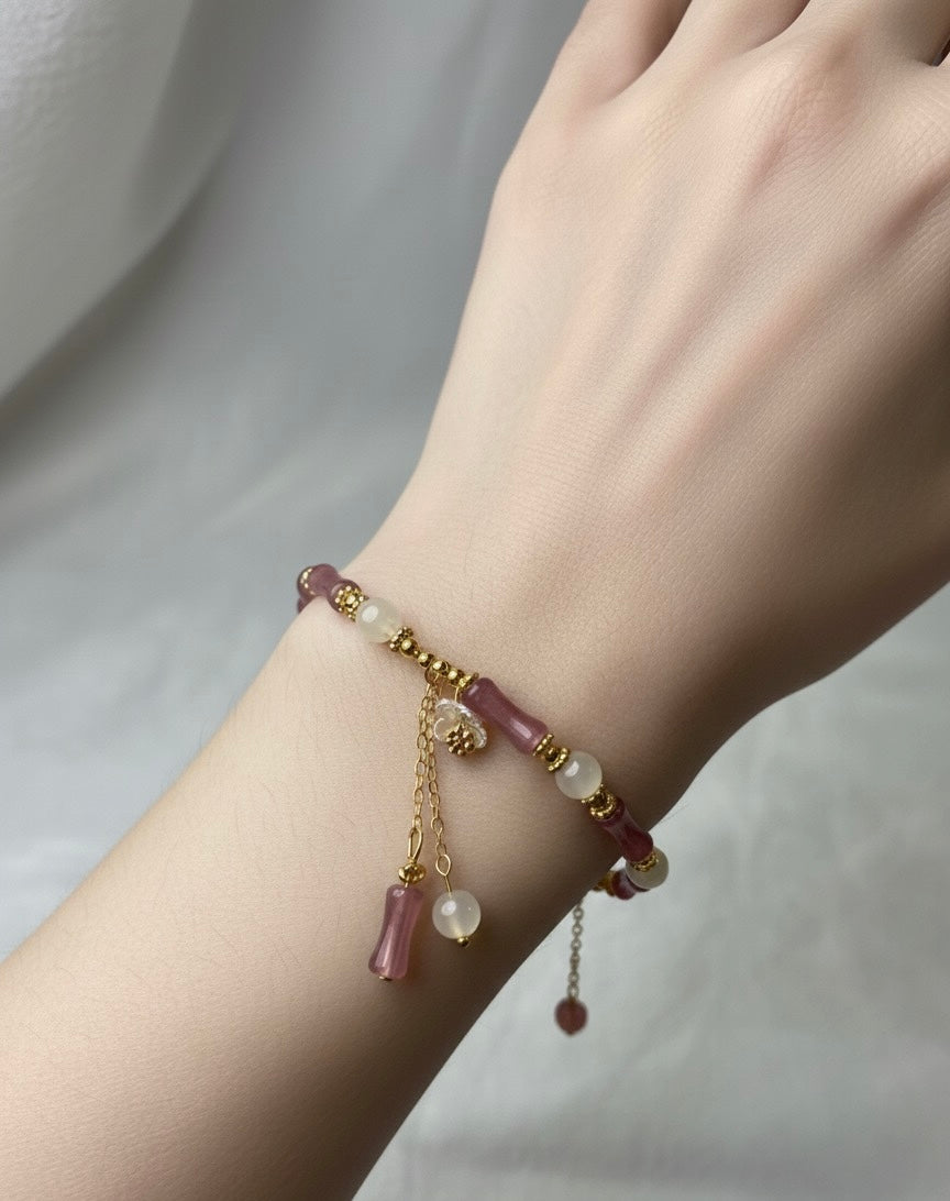 Bracelet - Floral Jade Vintage Style