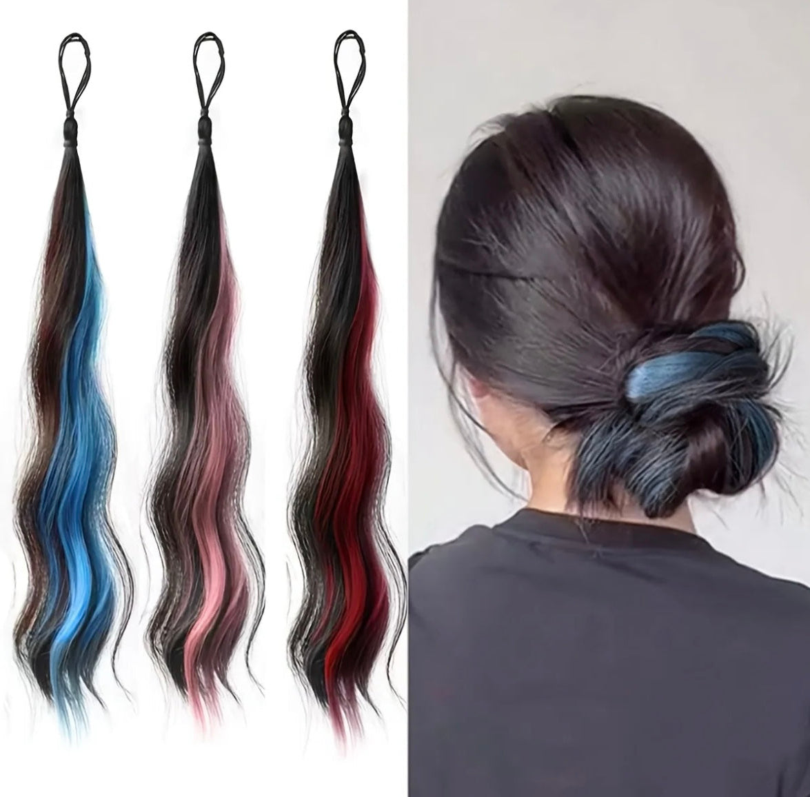 Ponytail Wig - Synthetic Hair - Self Winding Bun / Ponytail