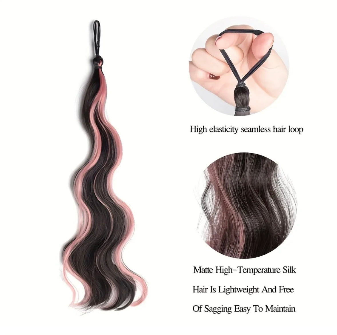 Ponytail Wig - Synthetic Hair - Self Winding Bun / Ponytail