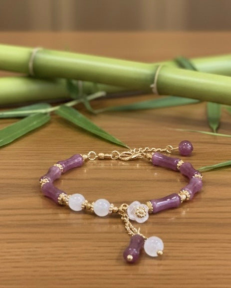 Bracelet - Floral Jade Vintage Style