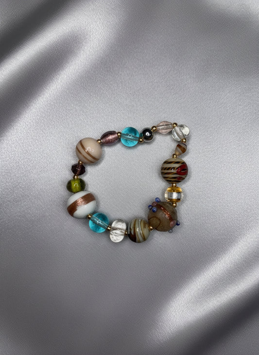 Handmade - Glass Beaded Elastic Bracelet