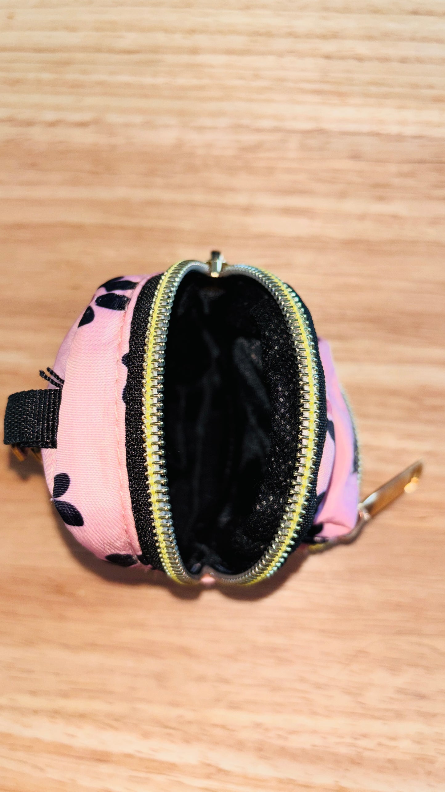 Keychain - Jessica Simpson Pink and Black Floral Mini Backpack - Purse Clip