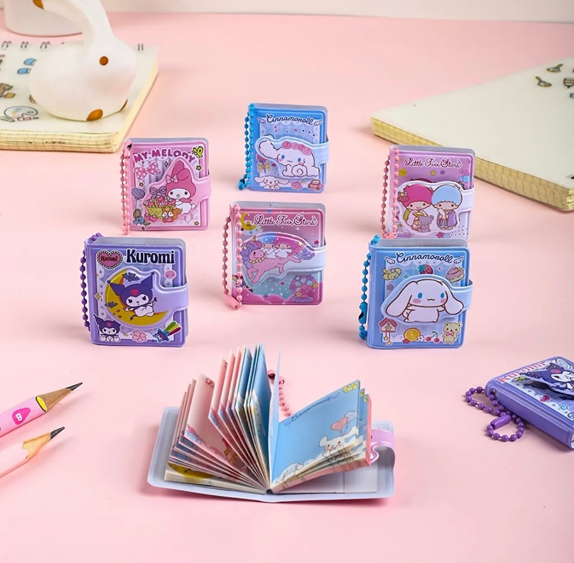 Mini Keychain Notebooks - Sanrio