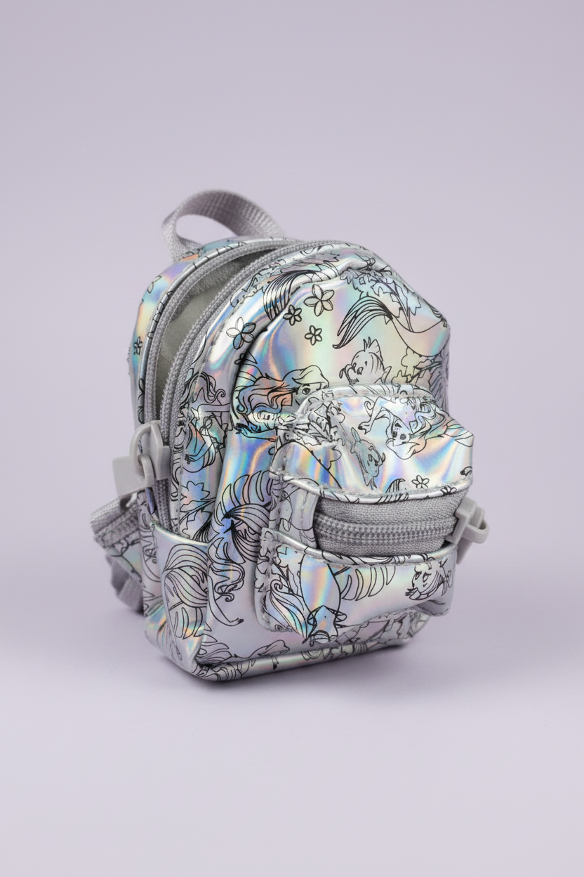 Keychain - Real Littles - Disney Little Mermaid Holographic Mini Backpack - Purse Clip